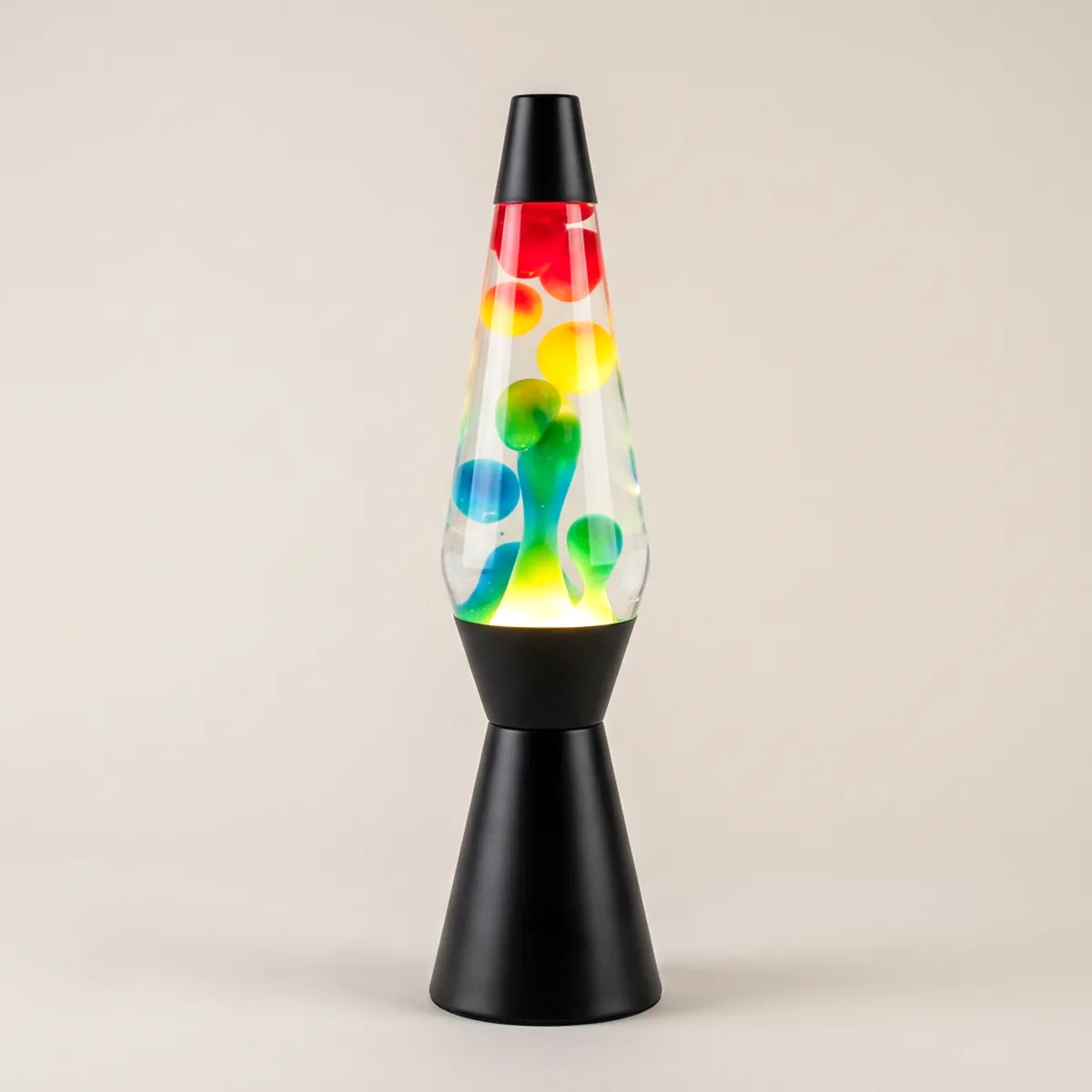 Lava lamp, black base, multicolour wax (XL2340), i-Total